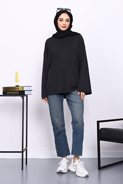 İmajButik Black Half Turtleneck Blouse