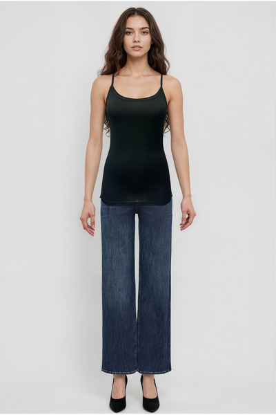 WESTMARK LONDON Black Round Neck Rope Strap Women's Top Harleen