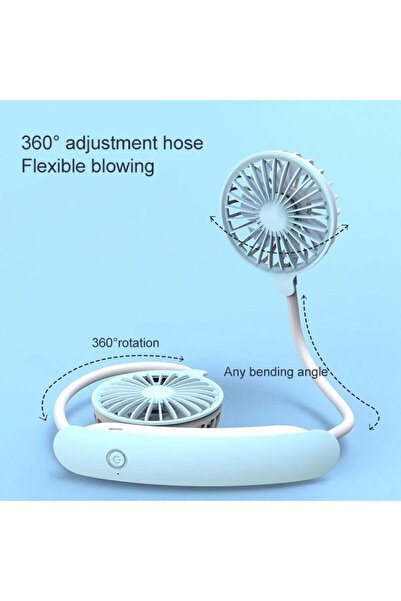 F6 Outdoor Mini Hanging Neck Fan USB Charging Lazy Small Fan