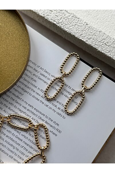 Rossetto Atelier Gold Serrated Geo Earrings