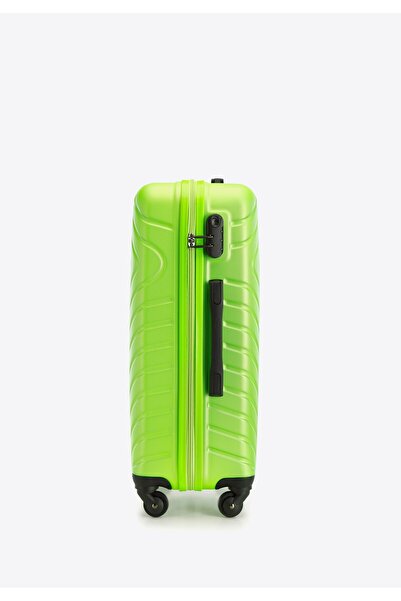 Wittchen Valiză medie bărbătească din ABS cu relief geometric, verde lime, AB...