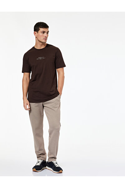 Koton Straight Fit Pike Fabric Pocket Detailed Relaxed Cut Waist Lace up Trousers