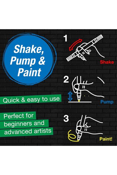 Faber Castell Faber-Castell Black Edition Shake & Paint Acrylic Marker - Box of 6 (65-285507)