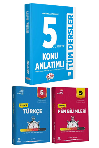 Editör Yayınevi MEB'in Maarif Modeli 5. Sınıf Tüm Dersler Konu Anlatımlı+Türk...