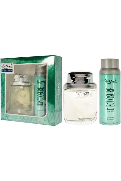 sapil Discloser Eau de Toilette for Men 100 ml + Discloser Scented Deodorant 150 ml, Green