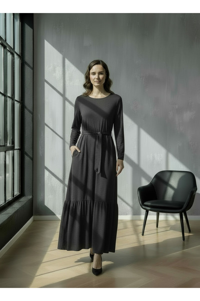 SARE ERKMEN Women's Hijab Dress Long - with Pockets