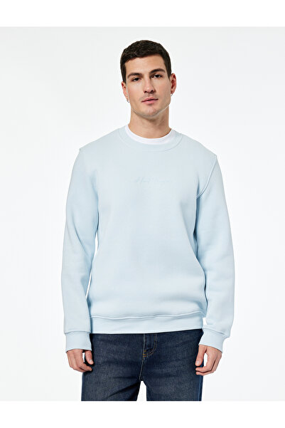 Koton Regular Fit Cotton Viscose Blend Crew Neck Printed Sweatshirt