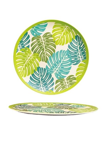 Tropical Leaf Design Plate – 25cm Eco-Friendly Dinner Plate