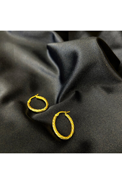 Arpaş 14 Ayar Burgu Desenli Küpe