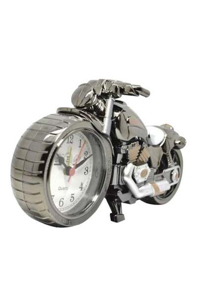 Generic Cool Baby Creative 4 Colours Motorcycle Alarm Clock Silver/White 22x6x12cm