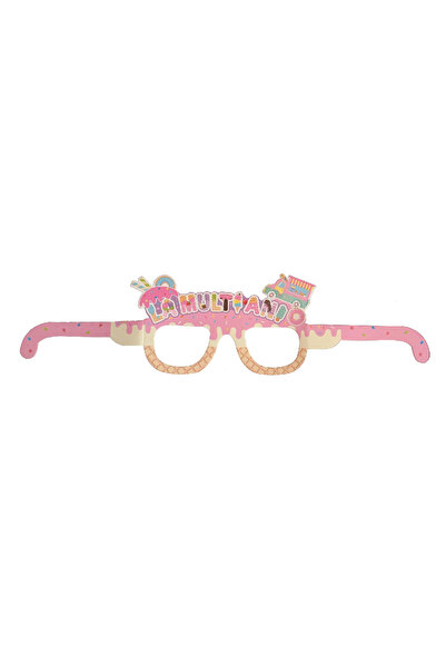 Mirific Party Set of 6 multicolor party glasses, 40 cm, van, Happy Birthday