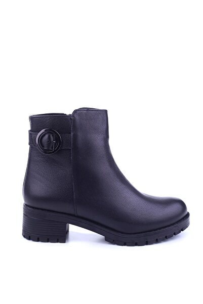 Castle Black 2685-1 Thermo Sole 4.5 cm Heel Genuine Leather Women's Boots