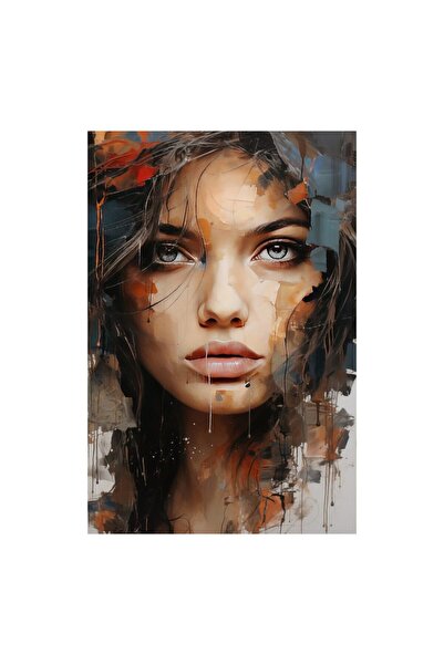 Imageland Pictură tipărită pe aluminiu 80x120 - Fată cool în spatele culorilor