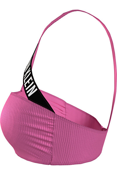 Calvin Klein Women Bold Pink Polyamide One Shoulder Bralette