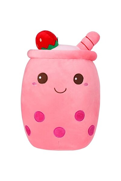 OEM Pernă de pluș drăguță Boba Tea pentru copii, 50 cm, roz