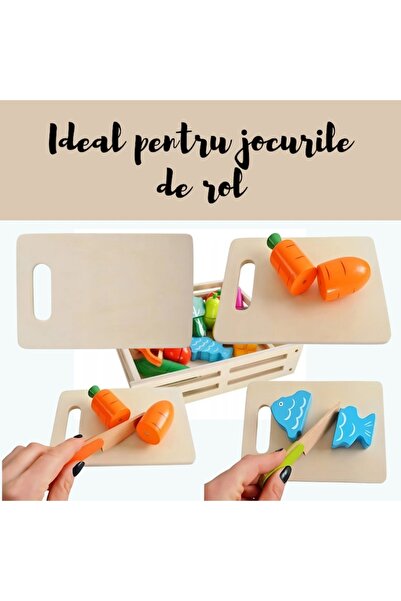 iTin Magnetic fruit and vegetable cutting toy set, 17 pieces, Premium wood, educational, non-toxic