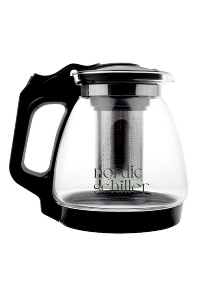 OEM Ceainic de sticlă Nordic Schiller Liliac cu capac și infuzor din oțel inoxidabil, 1700 ml