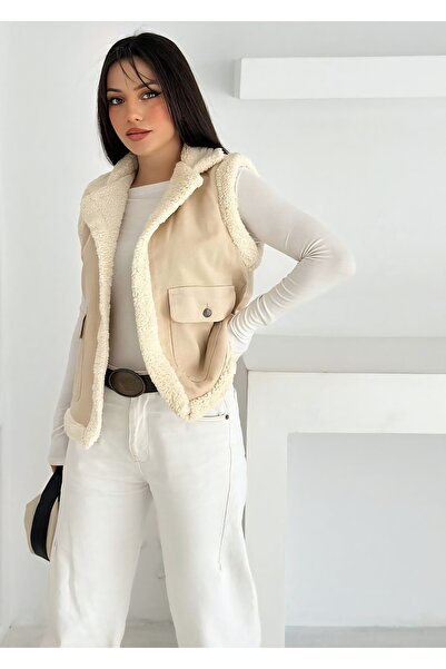 Noa Noa Γιλέκο από βελούδινη γαμπαρντίνα με λεπτομέρεια κάλυψης τσέπης