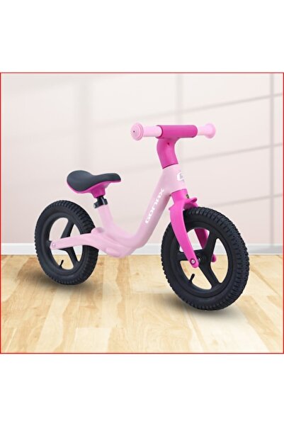 EFE UNIVERSE Bicicletă de echilibru „Brave Little Girl”, roz, ghidon reglabil, șa moale, roți EVA de 12"