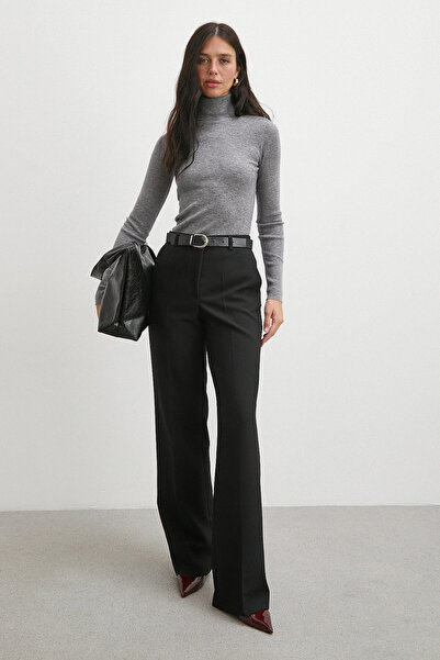 Never more High Waist Classic Trousers Black
