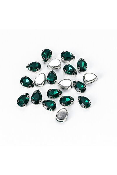 Prestij Boncuk Смарагдовозелен камък с капкообразна форма 10 x 14 mm 100 броя