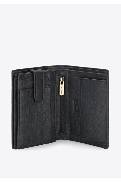 Wittchen Men's Black Full Grain Leather Wallet, Fits Vehicle Registration Card, Black, Black