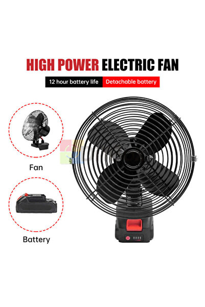 genernic Electric Fan Portable High Power Hair Dryer Li-ion Electric Fan