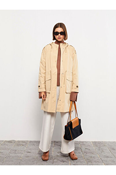 LC Waikiki Women's Hooded Plain Coat