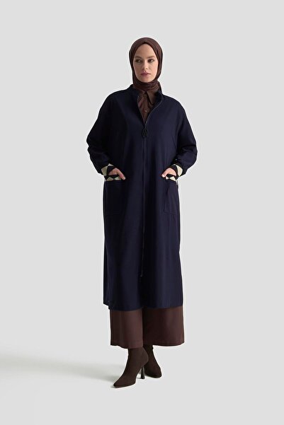 Armine TREND Boydan Zippered Ribbed Crepe Wear It Out Navy Blue 25Kt556