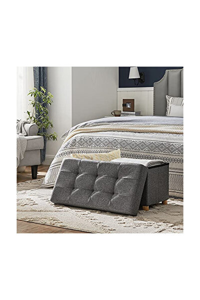 Talis Storage Bench, Songmics, LSF16GYZ, 300 Kg, Grey, 65L, 76 x 38 x 40 cm