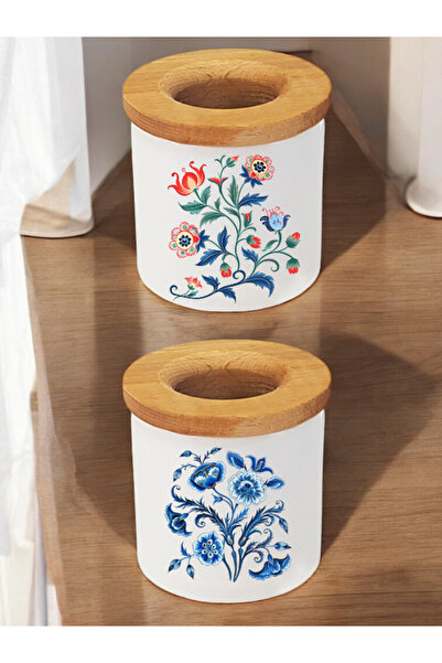 lili hediyelik Patterns Theme 2-Piece Pen Holder - Basic Pen Holder, Large Pe...