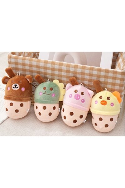 EFE UNIVERSE Set of 30 Colored Bubble Tea Plush Keychains with Tapioca -