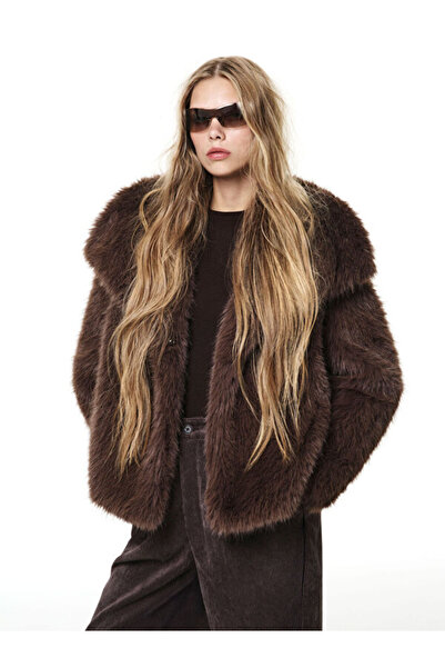 LC Waikiki Γυναικείο βελούδινο παλτό γιακάς