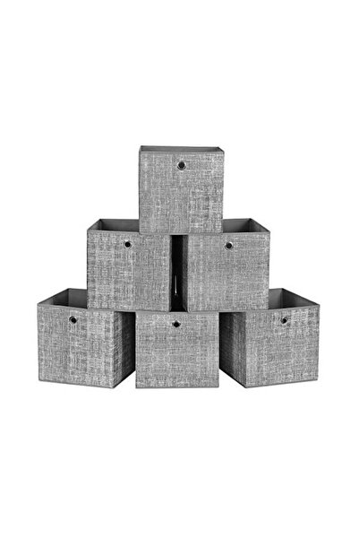 Talis Set of 6 storage cubes, Songmics, 30 x 30 x 30 cm, RFB02LG-3, Grey