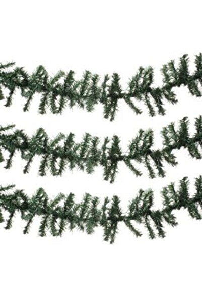 OEM Snow-Flocked Green Christmas Decorative Garland with 180 Branches & LED 2.7 m x 17 cm