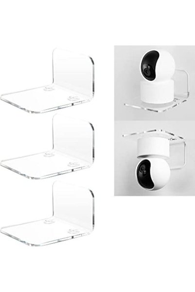 Generic Acrylic Floating Wall Shelves Set of 3 for Security Cameras, Baby Mon...