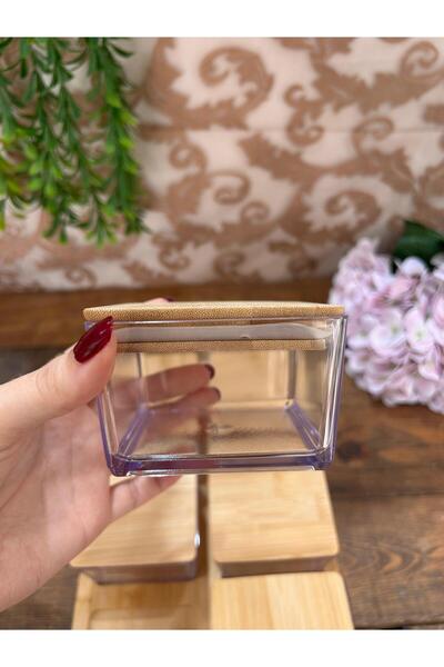 Bahar Home Acrylic Spice Bowl with Bamboo Lid