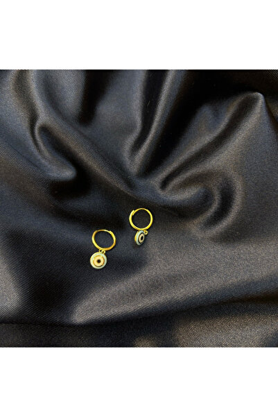 Arpaş 14 Ayar Nazar Boncuklu Halka Küpe