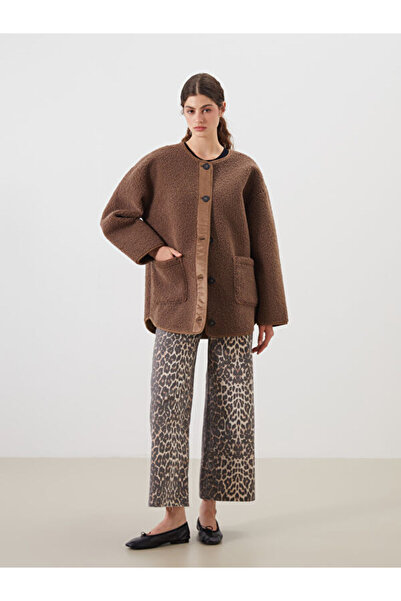 LC Waikiki Crew Neck Women's Plush Coat