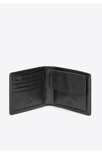 Wittchen Men's Leather Wallet Without Clasp, Horizontal, Black, Leather