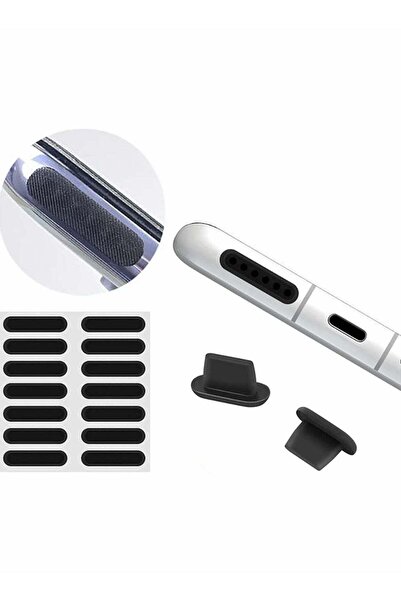 Generic Speaker Mesh Dustproof Adhesive Sticker with Dust Plugs and Tweezers (Black)