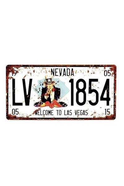 Generic Vintage Tin Sign with Number Plate – Unique Wall Decor for Bar, Pub, ...