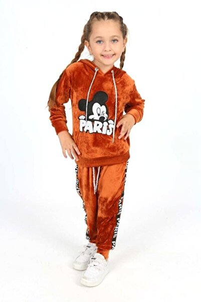 mj kids Double K Hooded Velvet Girl's Tracksuit