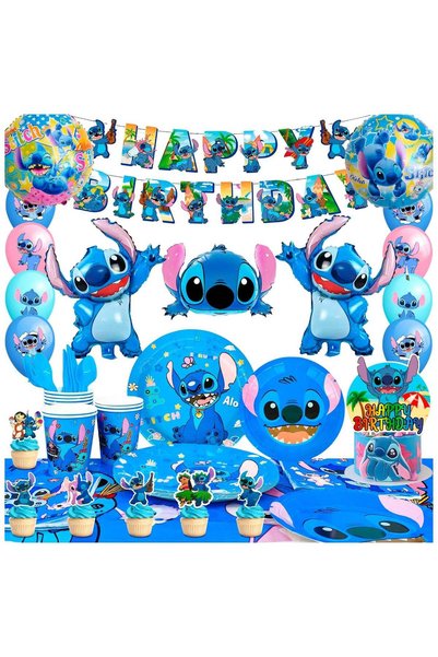 Generic Stitch Party Decorations for 10 Guests, Stitch Birthday Party Disposa...