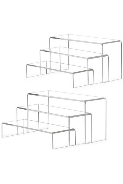 Generic 6 pcs Clear Acrylic Showcase Display Risers Dessert and Cupcake Stand...