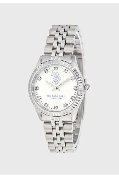 U.S. Polo Assn. Ceas analogic pentru femei cu curea din oțel inoxidabil