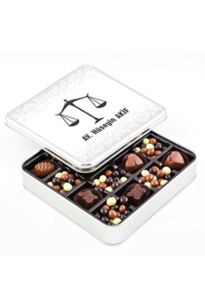 Hacı Şerif Avukata Hediye Kahve Drajeli Special Çikolata (Metal Kutu)
