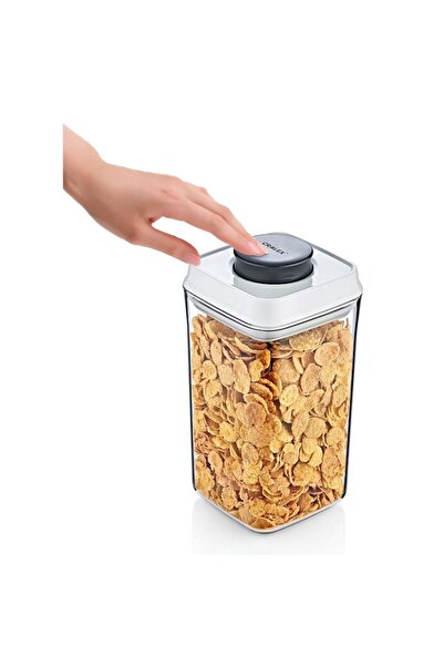 CRALEX Recipient alimentar etanș Nesta, 1,2 l, alb, închidere cu buton, fără BPA