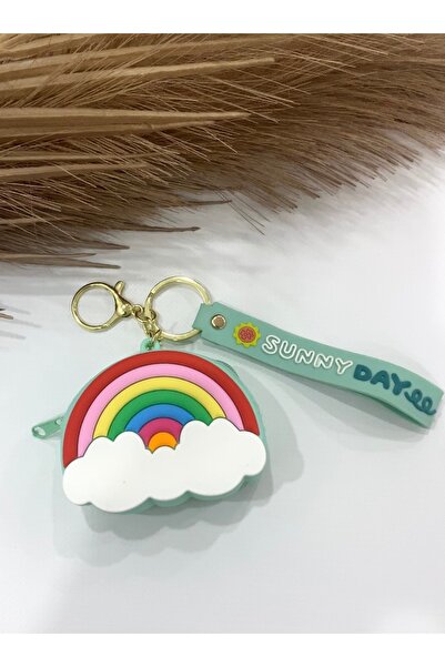 JustGAF Mint Green Color Silicone Keychain with Coin Purse