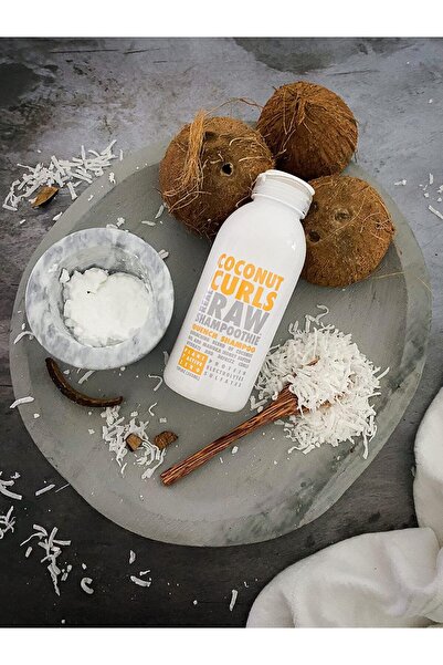 Real Raw Coconut Shampoo - Hydrate, Enhance, Define Curls - Defrizz and Detangle 12 Fl Oz